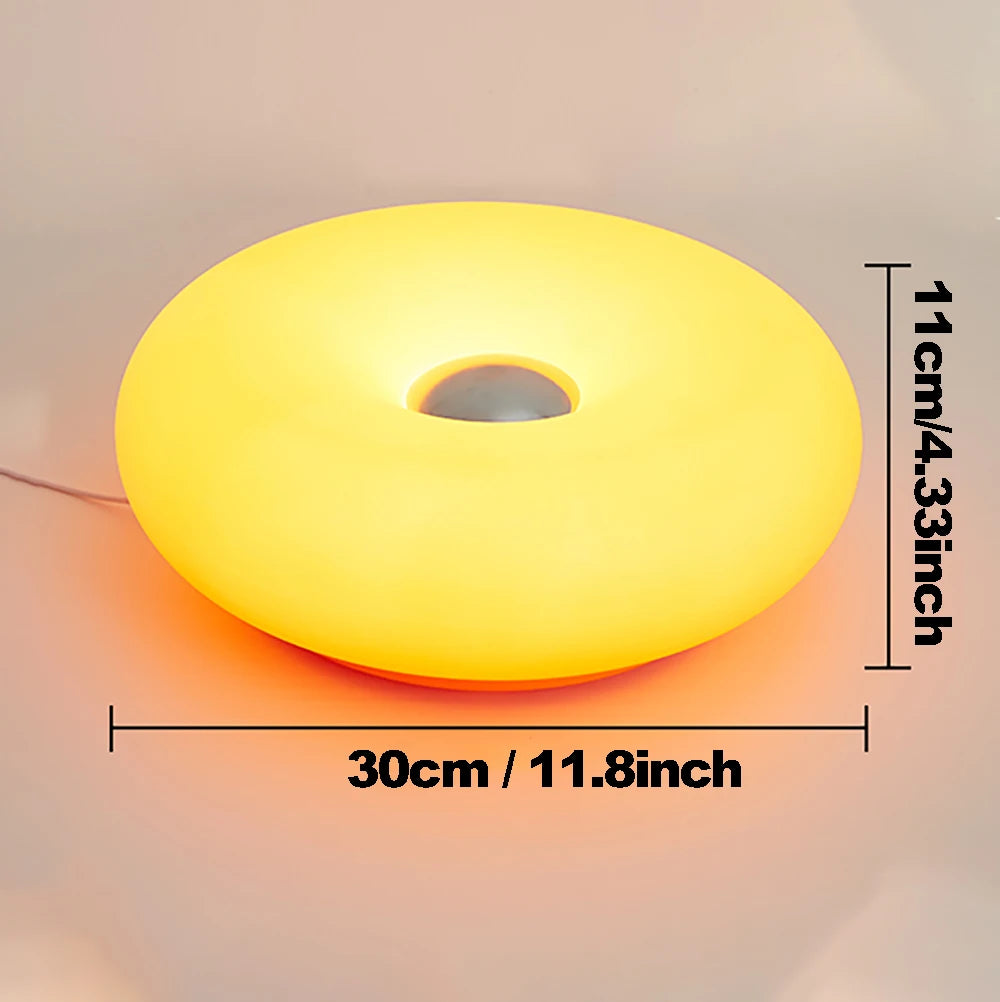Bauhaus candeeiro de mesa usb plug quarto lâmpada cabeceira sala estar jantar decoração donut luz ambiente (não vidro)