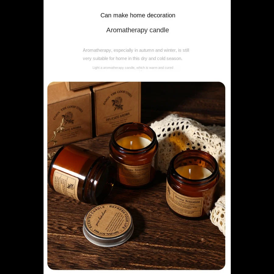 1pc copo de vidro marrom vela aromaterapia vela perfumada sem fumaça adequada para decoração de casa aniversário presente do dia dos namorados
