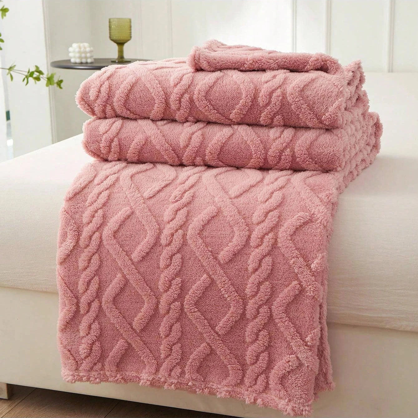 1pc cobertor de lã coral de camada única, cobertor leve e multiuso capa de cama, para sala de estar capa de sofá, cobertor de cochilo