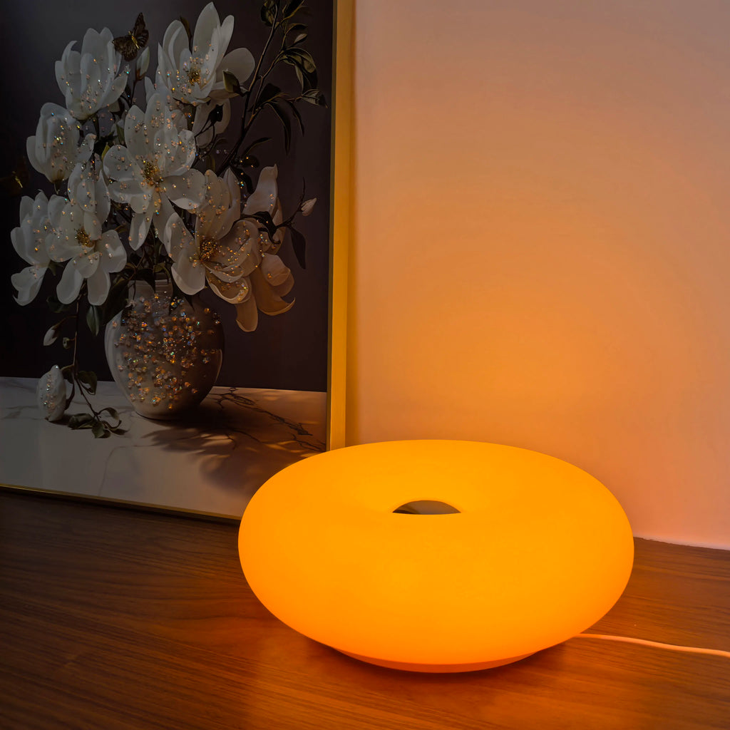 Bauhaus candeeiro de mesa usb plug quarto lâmpada cabeceira sala estar jantar decoração donut luz ambiente (não vidro)