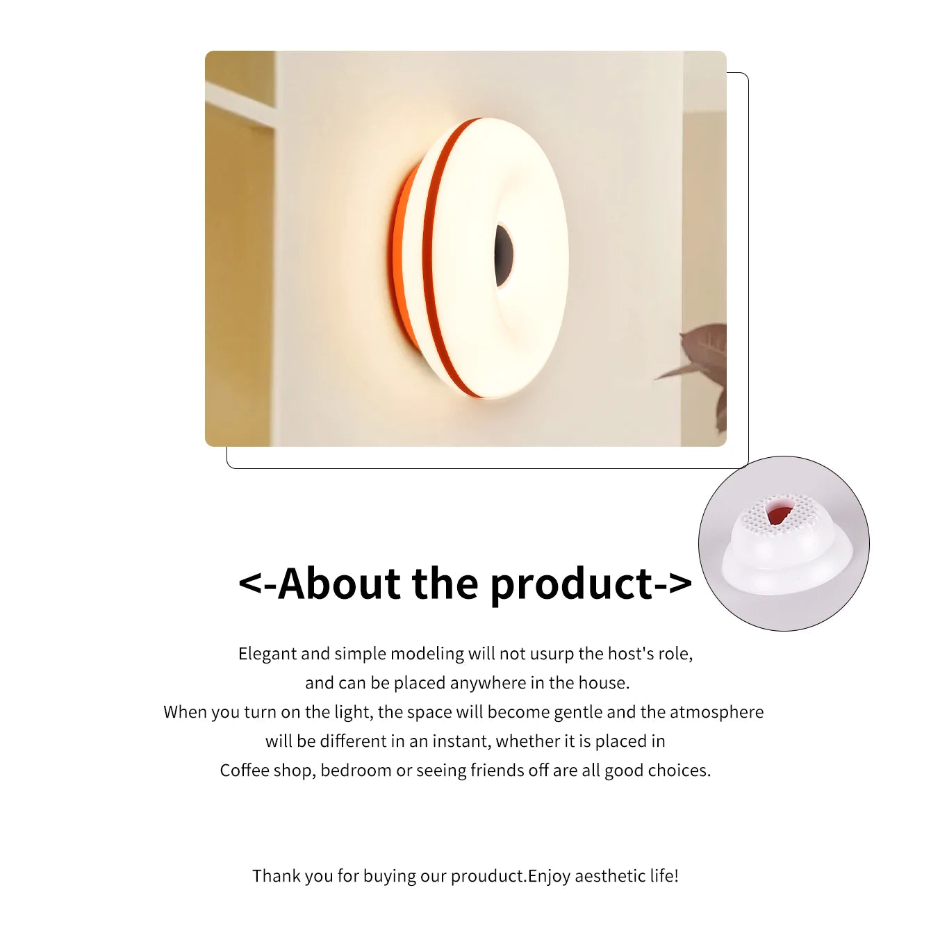 Bauhaus candeeiro de mesa usb plug quarto lâmpada cabeceira sala estar jantar decoração donut luz ambiente (não vidro)