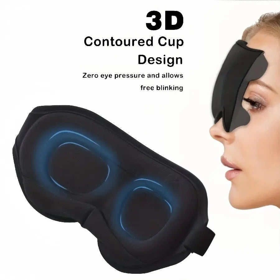 Máscara de olhos tridimensional 3D para dormir e sombreamento, especial para adultos, meninos e meninas, para aliviar a fadiga, respirável e