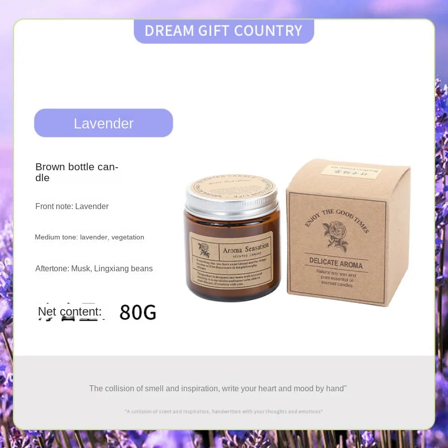 1pc copo de vidro marrom vela aromaterapia vela perfumada sem fumaça adequada para decoração de casa aniversário presente do dia dos namorados