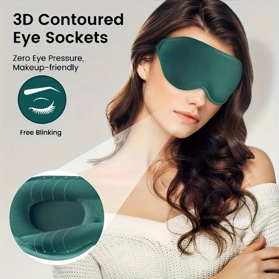 Máscara de olhos tridimensional 3D para dormir e sombreamento, especial para adultos, meninos e meninas, para aliviar a fadiga, respirável e