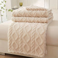 1pc cobertor de lã coral de camada única, cobertor leve e multiuso capa de cama, para sala de estar capa de sofá, cobertor de cochilo