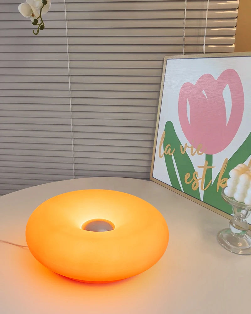 Bauhaus candeeiro de mesa usb plug quarto lâmpada cabeceira sala estar jantar decoração donut luz ambiente (não vidro)