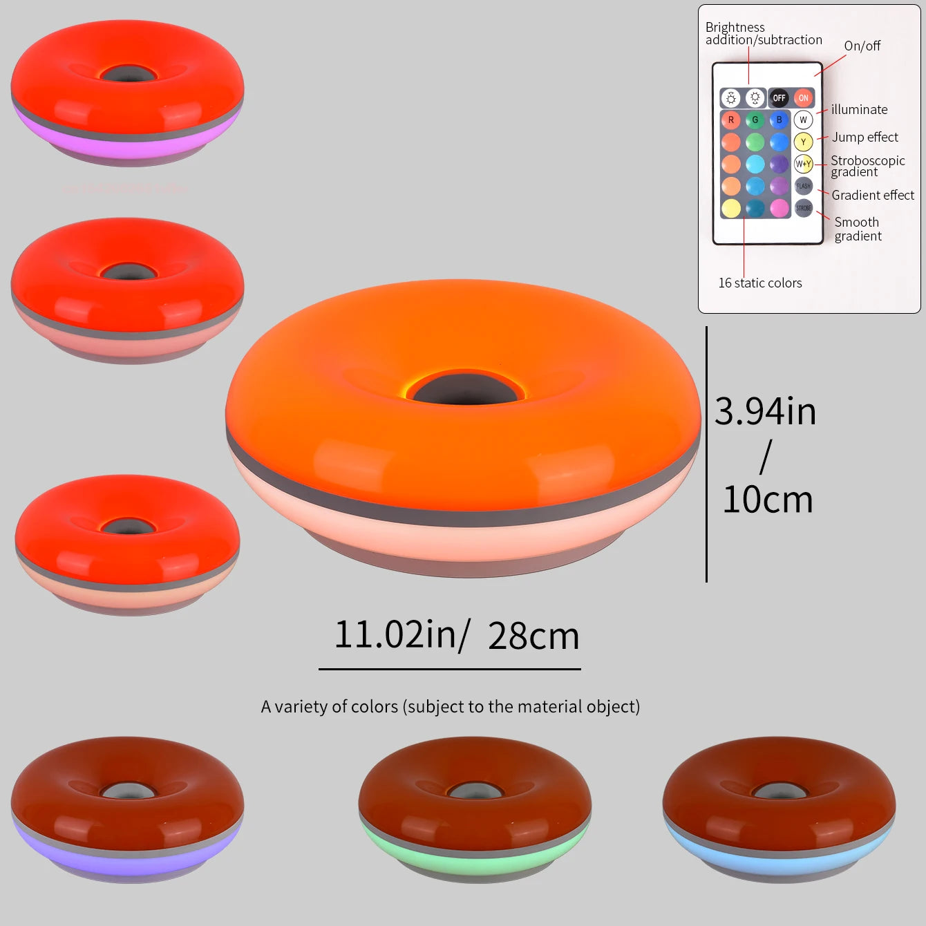 Bauhaus candeeiro de mesa usb plug quarto lâmpada cabeceira sala estar jantar decoração donut luz ambiente (não vidro)
