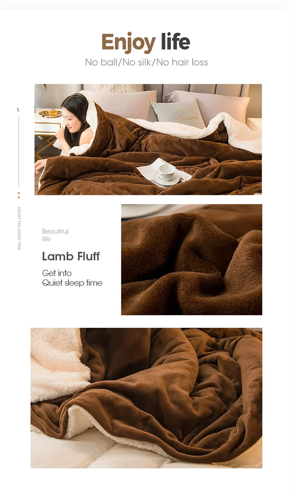 Cobertor de lã para manter aquecido, cobertores de cama de inverno, dupla face, capa de edredom queen, acampamento, cama de casal, colcha na cama