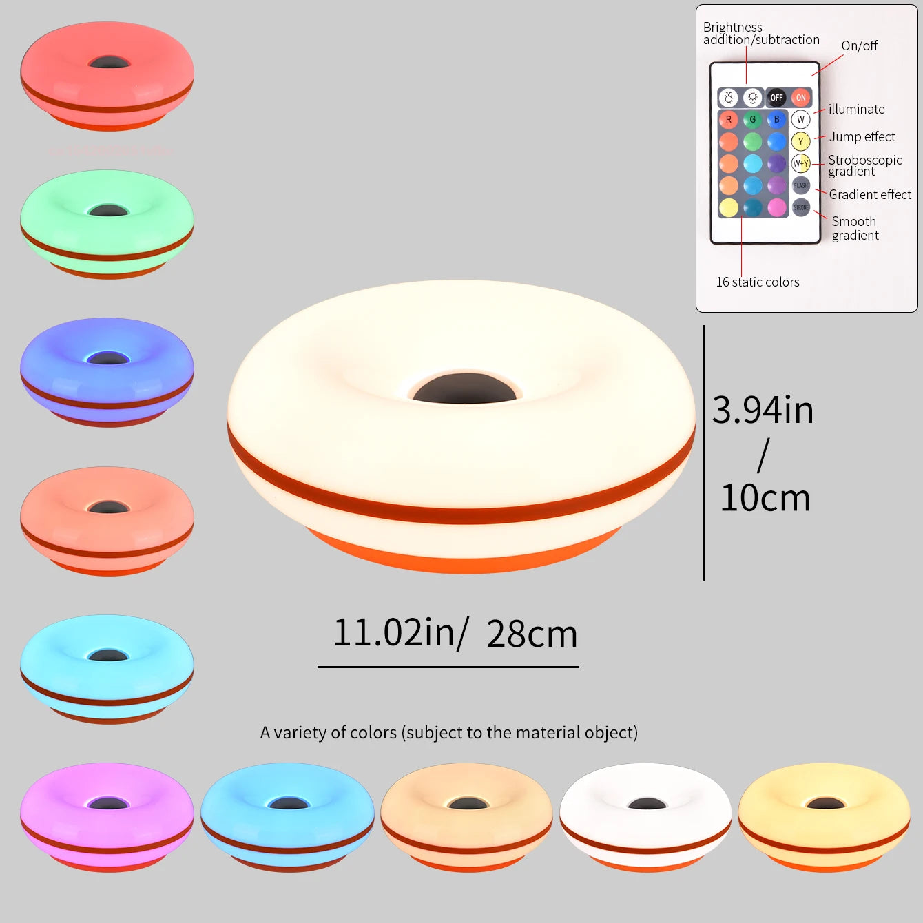Bauhaus candeeiro de mesa usb plug quarto lâmpada cabeceira sala estar jantar decoração donut luz ambiente (não vidro)