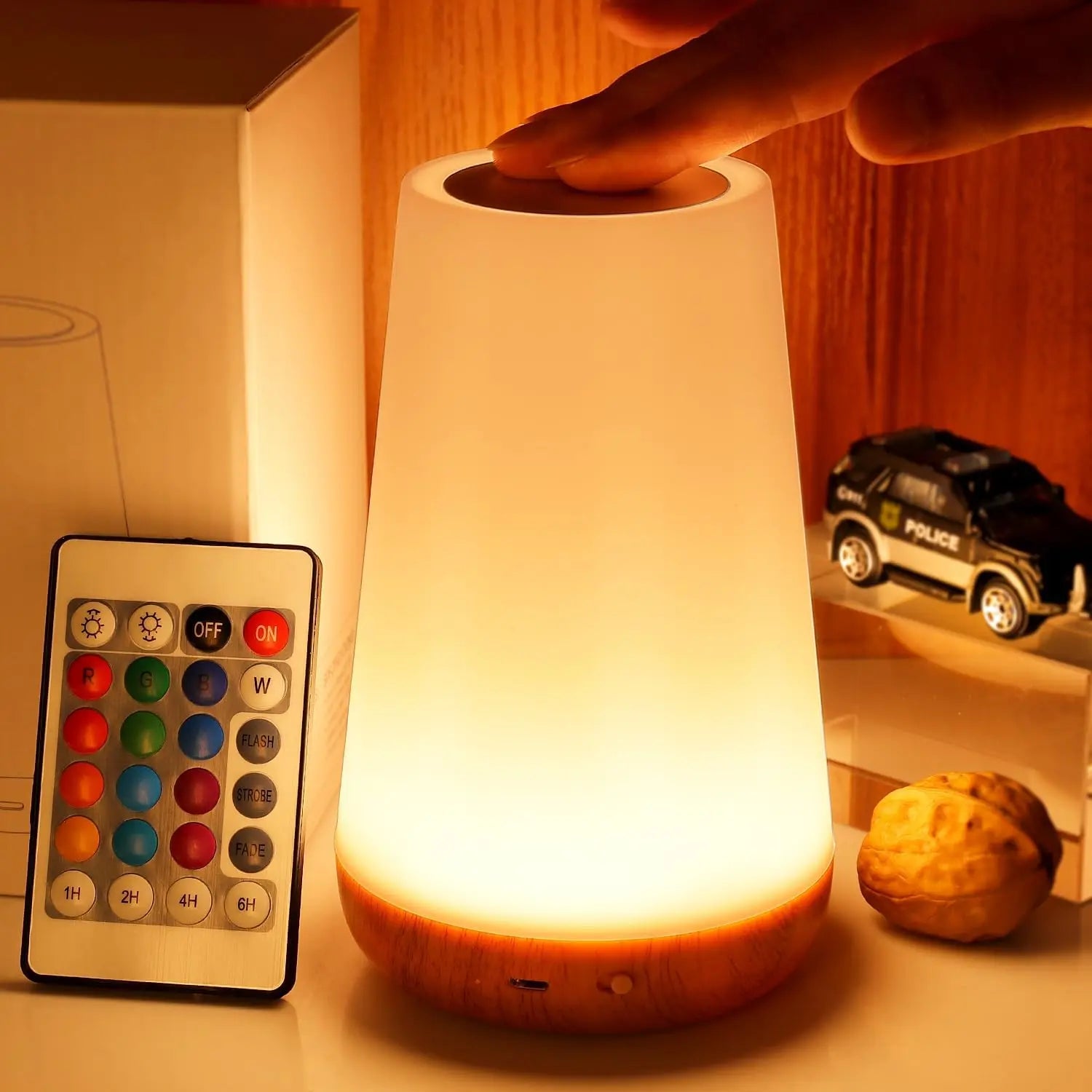 13 mudança de cor luz da noite controle remoto toque usb recarregável rgb noite lâmpada regulável portátil mesa lâmpada cabeceira